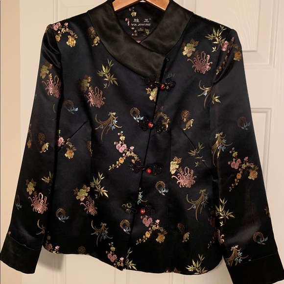 Silk Asian Lined Jacket not XL but MEDIUM - Picture 1 of 5